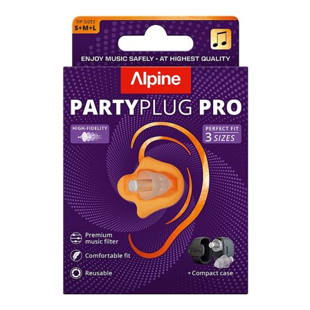 Alpine Hearing Protection PartyPlug Pro Transparent, Tøj & Bolig, Ører, Ørepropper