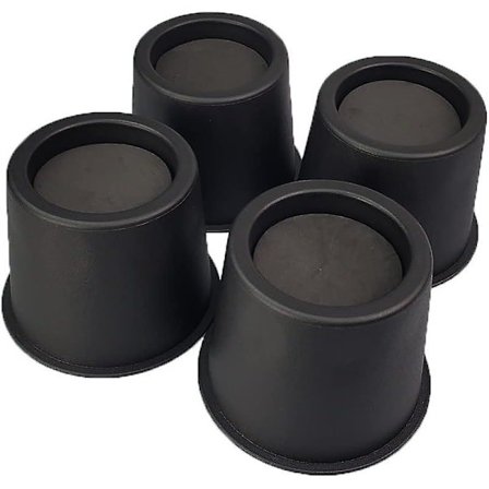 10 cm pyöreät sängyn ja huonekalujen korotuspalat, 4 kpl kestäviä muovisia sängyn korokkeita, nostaa jopa 500 kg, kestävämpi ja tukevampi, sohvan tai 