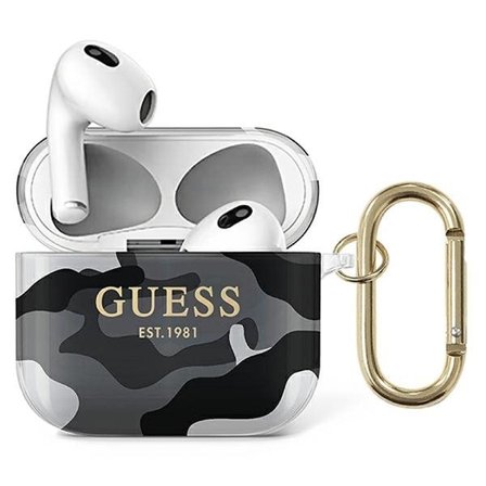 Guess GUA3UCAMG AirPods 3-deksel svart/svart Camo Collection