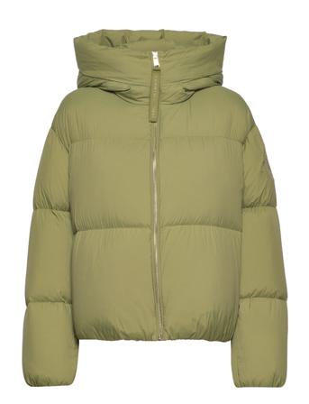 Nylon Down Puffer Jacket Foret Jakke Grøn Tommy Hilfiger