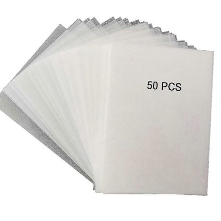 50 stk. Krympeplastark, Krympefilmark Blank Krympekunstfilm Papir, Sandpapirkrympefilm Papir (7,9X5,7 tommer)