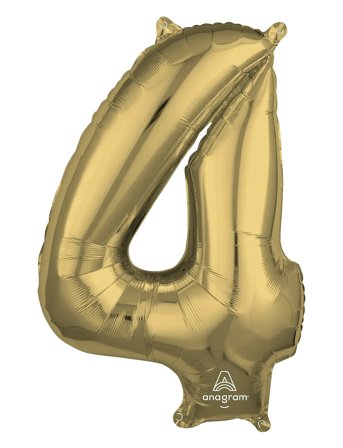 IPK | Number Foil 4 White Gold 66 Cm | 0