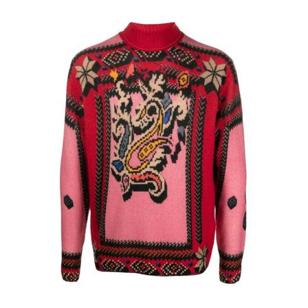 Etro Strik Pink, Herre Rullekraver, Størrelse: L
