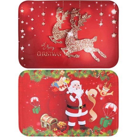 2 st julmattor Dörrmattor Halksäkra Matta Löpare Matta