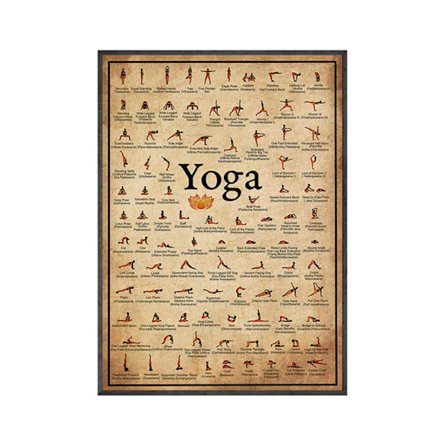 1 stk. 40X50cm yoga pose plakat illustration yoga studio