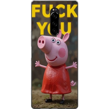 Yhteensopiva Puhelinkuori Sony Xperia 1 Trotsig rosa gris