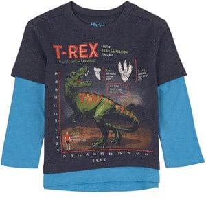 Hatley T-Rex Fooler Graphic T-shirt Solstice Melange 7 Years - Tops - 7 years - Blue
