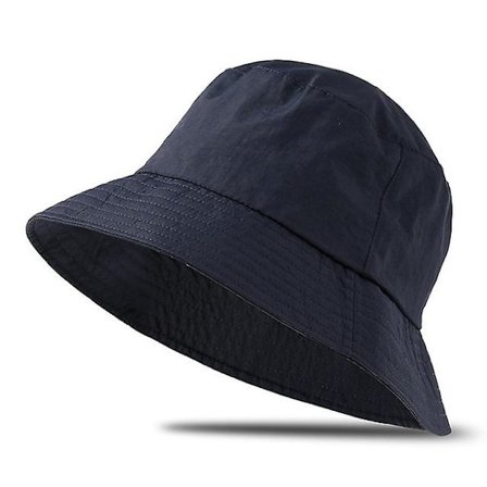 Herr Oversize XXL 100% Bomull Bucket Hat Enfärgad Solid Färg Trendig Fiske Sommar Solhatt 56-58cm 58-60cm Över 60cm(L 58-60cm,Blå)