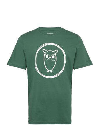 Owl T-Shirt - Gots/Vegan T-shirt Grøn Knowledge Cotton Apparel