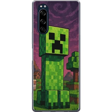 Yhteensopiva Puhelinkuori Sony Xperia 5 Romanttinen ramadan-kuvaus kukilla, lyhdyillä, tähdillä ja puolikuun muodossa pehmeissä pastelliväreissä