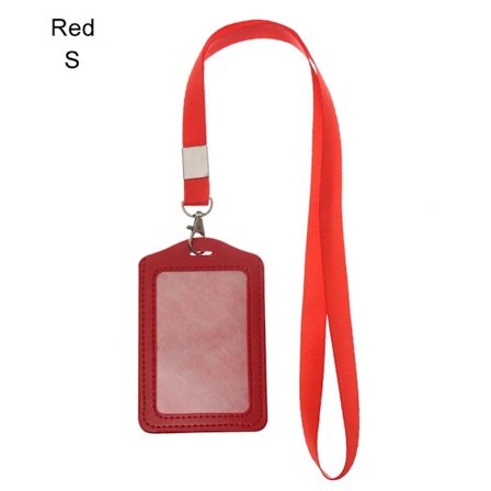 Unisex Arbetskortshållare med Snodd PU Bankkort Namn Kreditkortshållare Kort Buss ID-Hållare ID-bricka med Halsrem