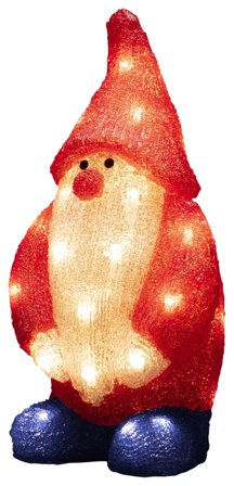 Konstsmide 6242-103 Dekorationsbelysning tomte, akryl, 36 cm 32 LED, Belysning