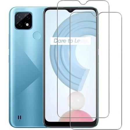 [2 stycken] Härdat glas för realme C21Y Transparent Transparent