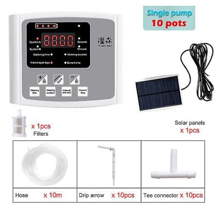 Intelligent Drip Irrigation Water Pump Timer System Garden Automatic Watering Device Solar Energy Charging Potted Plant