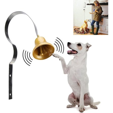 Guld Pet Træningsklokke, Metal Pet Klokke, Interaktivt Pet Legetøj til Hund Pottetræning og Kommunikation