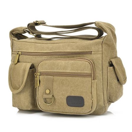 Retro Skuldertaske til Mænd Canvas Crossbody Taske Tr
