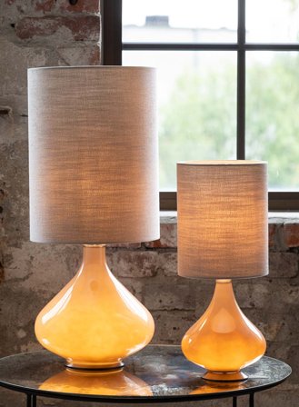 Flavia mini bordlampe H48 - sand m/ london beige skjerm