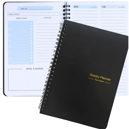 Ukeplanlegger, Udaterte A5-planer, Daglig planlegger To-Do-liste Dagbok, Ukentlige målsettinger Planlegger med vane-tracker 52 uker planlegging b...