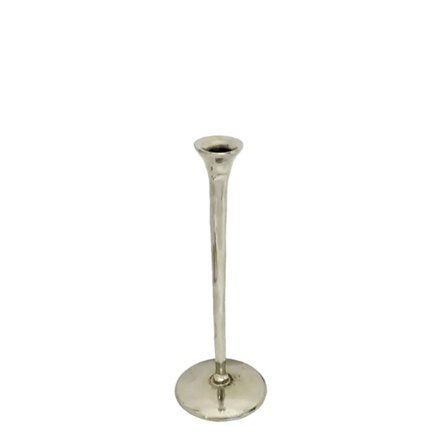Hopeinen alumiininen kynttilänjalka, 31 cm