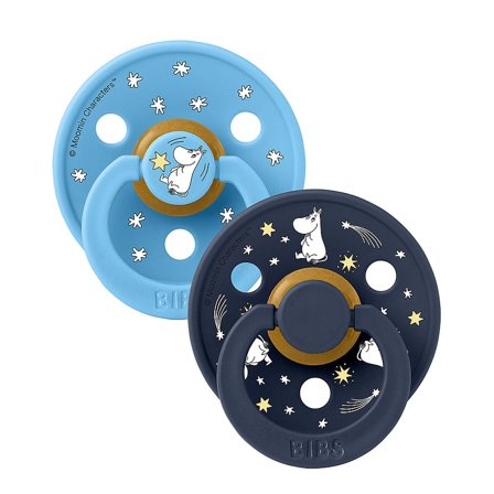 BIBS Colour Round Latex 2 Pack Breeze Mix Size 1, Børn & Forældre, Sutter, Latexsutter