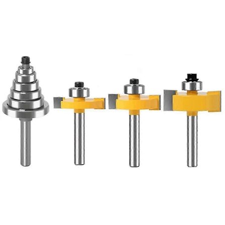 1/4 tum Justerbar Notfräs Set Lager Skårningskniv Träbearbetning Router Borr för Wo ZOV