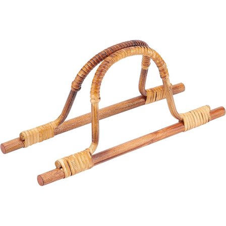 2 stk. Veskehåndtak Erstatning, Treveskehåndtak D-form Håndtak Erstatninger Håndveskehåndtak for Håndlagde Strandvesker Håndvesker Veskehåndtak 