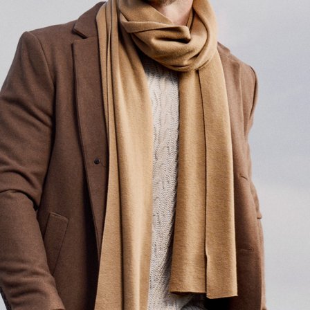 Hiems | Sandfarget Resirkulert Bomullsskjerf for menn - Vinterskjerf