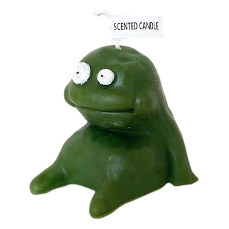 Lermän formad ljus Cartoon doftande ljus Roliga fula söta ljus Souvenirer Fet grön