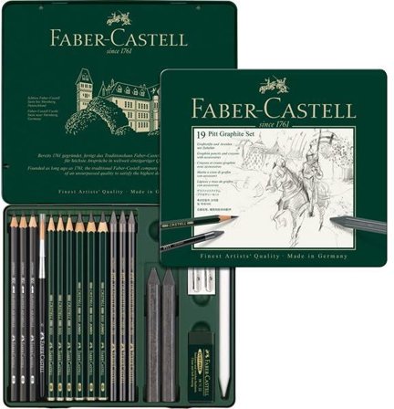 FABER-CASTELL Set Pitt Graphite medium Metalletui