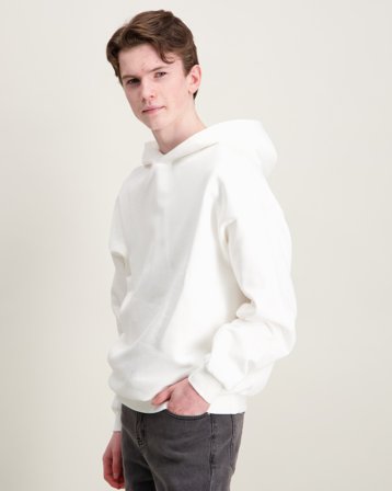 LMTD NLNNIZU LS BRU LOOSE SWEAT W. HOOD Hvid Hoodies/Hættetrøjer Dreng - Kids Brand Store