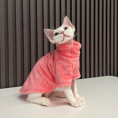 Hund Ull Luvtröjor Katt Tröja Vintermode Förtjockning Varma Sphynx Kläder Hem Bekväma vinter Hundkläder För Små Hundar Rosa M