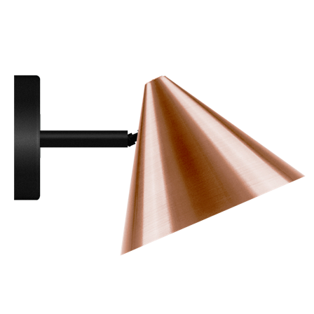 Westal Tratt Micro Veggarmatur GU10, uten lyskilde Råkobber, Belysning