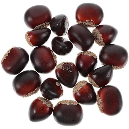 24 stk. falske kastanjer, realistisk legemadssæt, simulationskastanjer til hjemmefestdekoration, juleferiefotograferingsrekvisitter og tilbehør (LGL)