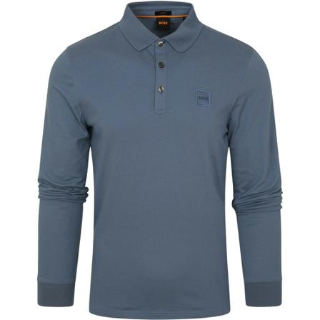Hugo Boss LS Passerby Polo Blauw , Blauw , Heren , Maat: M