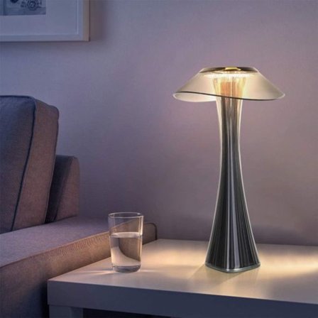 Oppladbar designer-bordlampe, berøringsfølsom LED-bordlampe - dimbar
