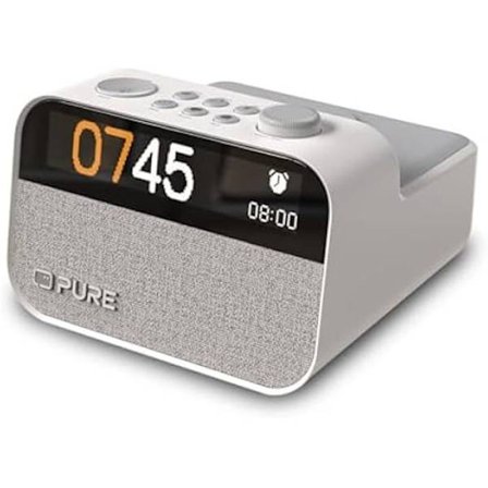 Trådløs Vækkeur - PURE - Pure Moment Opladning - Naturlige Lyde - Trådløs Oplader - Vækkeurslys