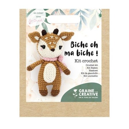 Hæklesæt - Graine Créative - Då - 17 cm - 12 stk - Beige