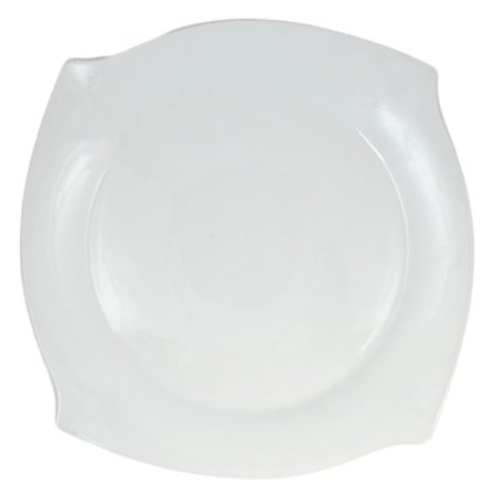 Firkantet porcelænstallerken - Spiral - 4-pakning