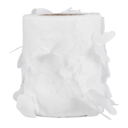 Tulle rulle sy färgglad nätgarn rulle DIY hårtillbehör material band Tulle rulle vit