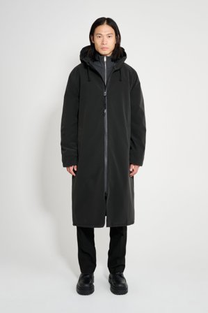Stockholm Long Matte Winter Coat Black