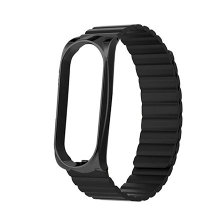 Xiaomi Mi Smart Band 6 / 5 klockarmband i silikon med integrerat skydd - Svart