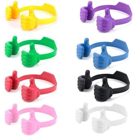 16-pakks tommel opp mobiltelefonholder, flerfargede bærbare bordstativer C