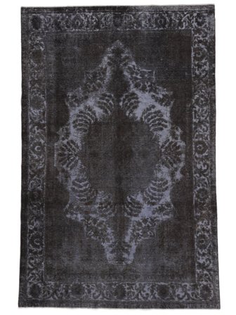 Tapete Colored Vintage 193X298 Preto/Cinza Escuro (Lã, Pérsia/Irão)