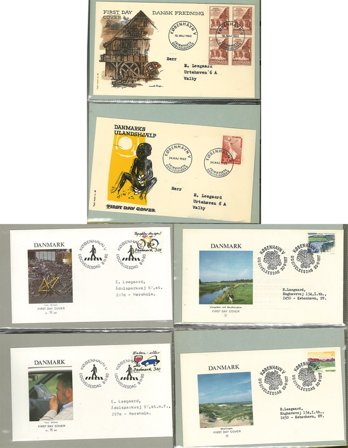 Danmark 1962-1990 - Samling af FDC i 10 album