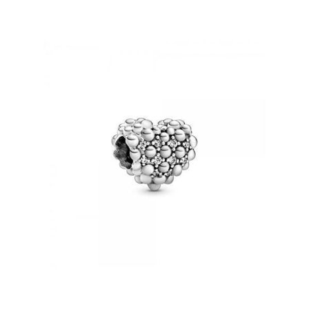 Collier - PANDORA - CNT AG CZ BEAD SPK HEART 27g - Silver - Silver - Unisex