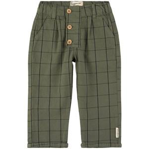 Piupiuchick Checked Trousers Green 24 Months - Bottoms - 24 months - Green