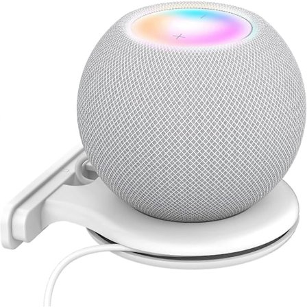 HomePod Mini seinäteline ABS-jalusta [Sisäänrakennettu johdonhallinta] Vakaa kiinnike HomePod Minille [Vaatii poraamista] (Valkoinen-1kpl)