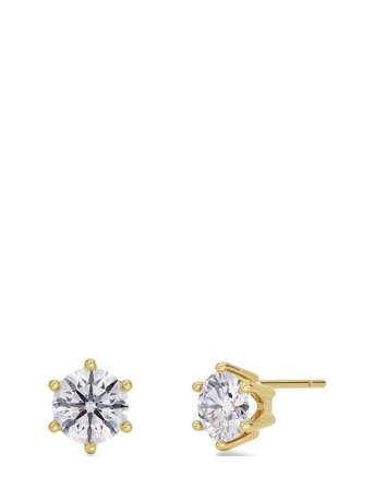 Edblad Crown Studs L - Gold - ONE SIZE