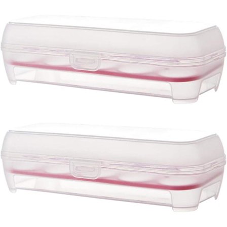 2 st plast äggbrickor för kylskåp, äggbricka med lock, äggdispenser för kylskåp, äggförvaring