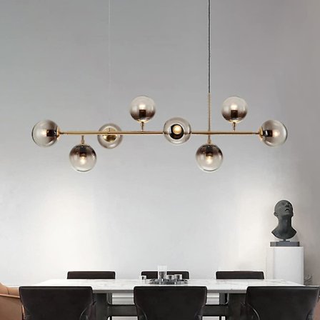 120cm Nordisk Hänglampa Globle Metall Galvaniserad